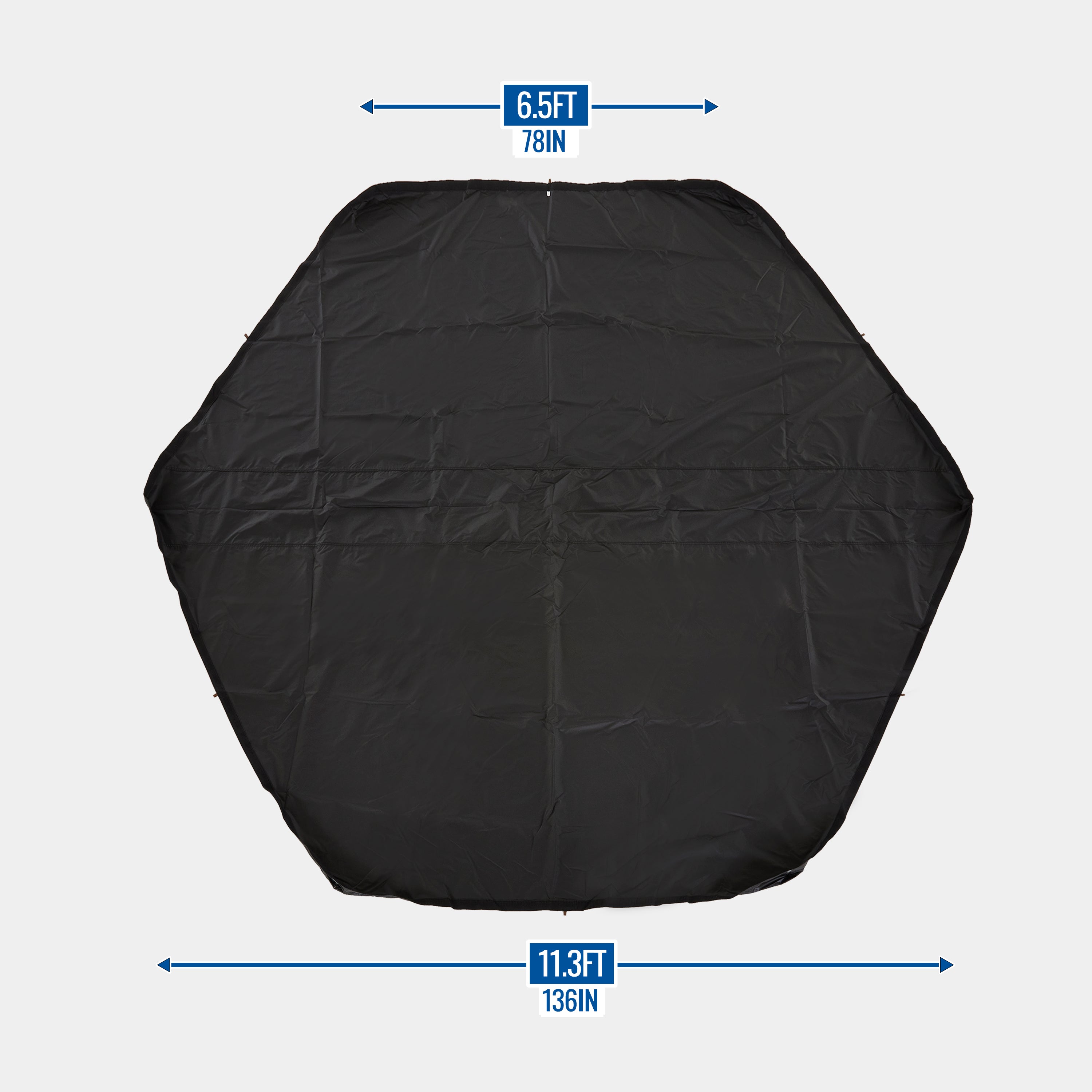 Hike Crew Gazebo Tent Floor, Base Tarp Compatible with 6-Sided Pop-Up Tent with 200cm 6.5ft Panels