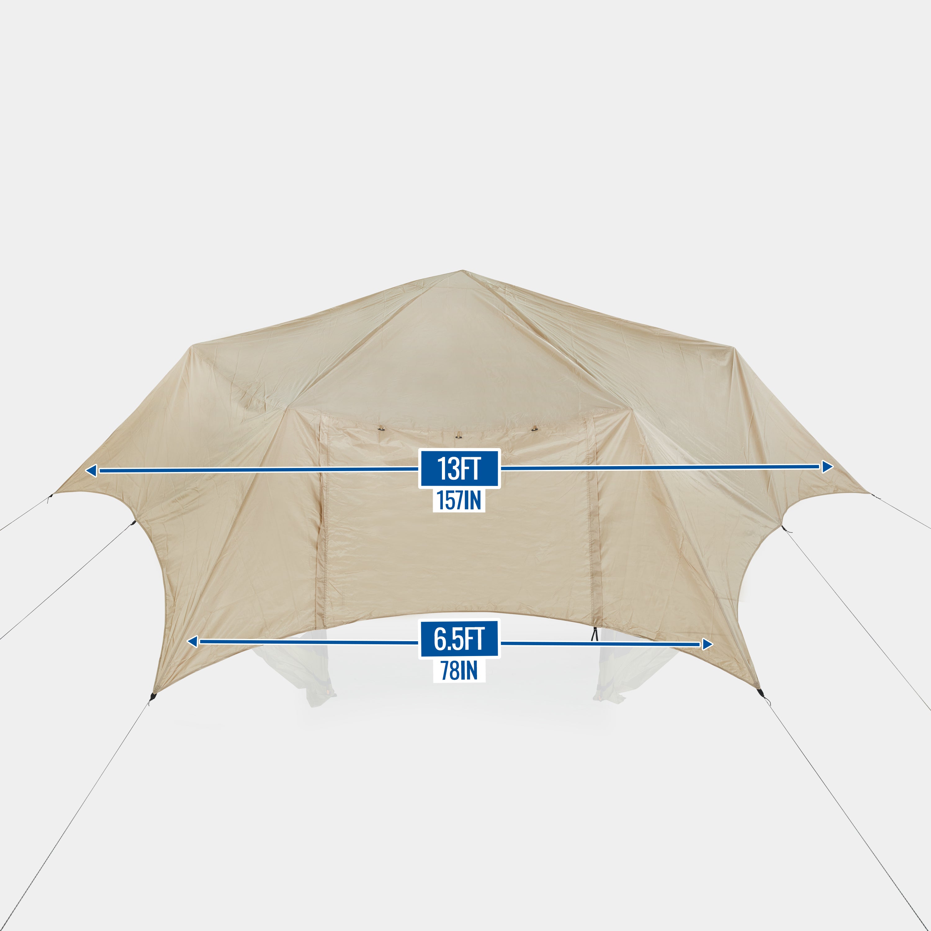popup tarp Hike Crew Waterproof Gazebo Rain Shelter Tarp Compatible with 6-Sided Pop-Up Tent with 6.5ft Panels