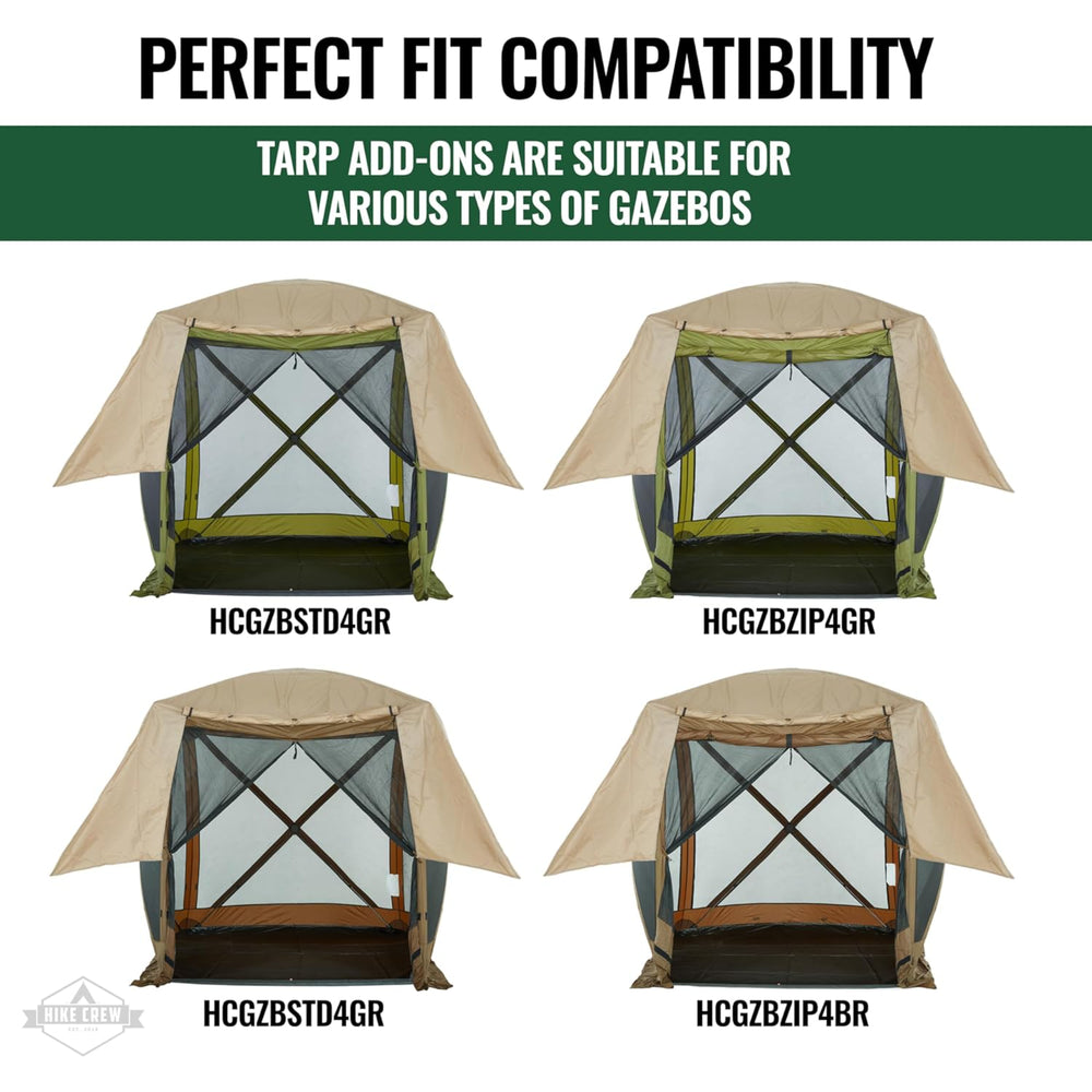 Waterproof Gazebo Rain Shelter Tarp Compatible with 4-Sided Pop-Up Tent with 6ft Panels