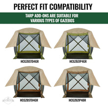 Load image into Gallery viewer, Waterproof Gazebo Rain Shelter Tarp Compatible with 4-Sided Pop-Up Tent with 6ft Panels
