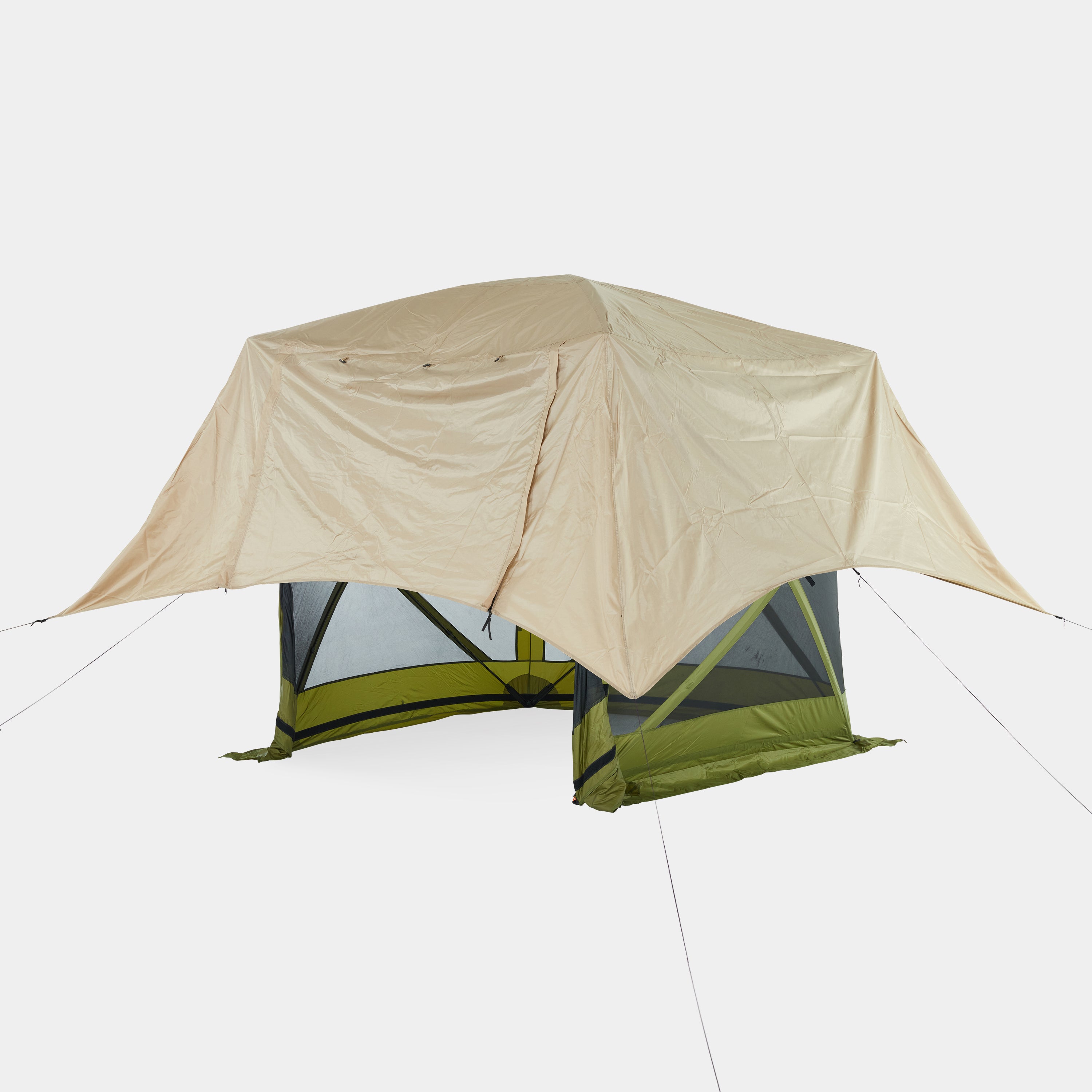 famila tarp post Hike Crew Waterproof Gazebo Rain Shelter Tarp Compatible with 4-Sided Pop-Up Tent with 6ft Panels