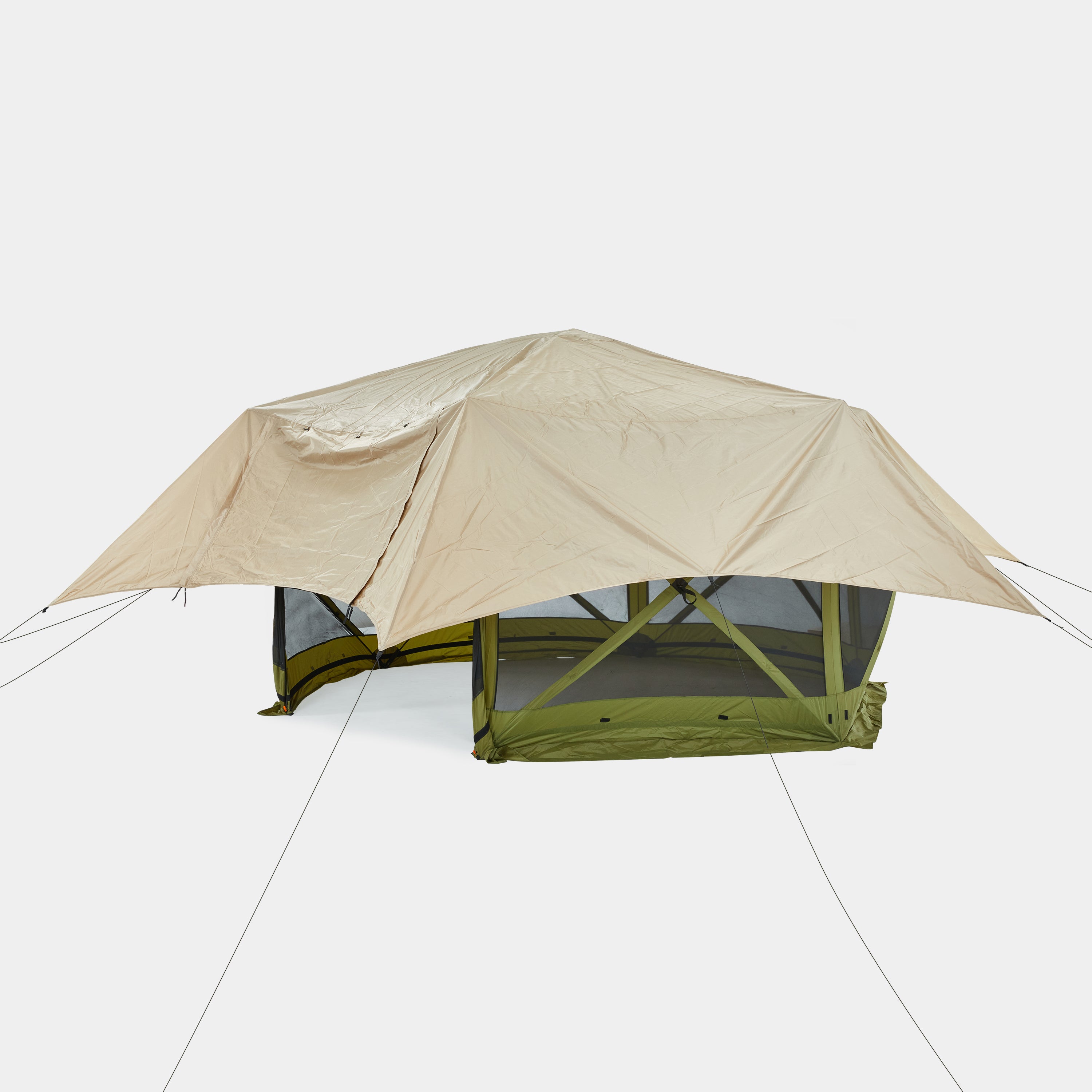 Hike Crew Waterproof Gazebo Rain Shelter Tarp Compatible with 6-Sided Pop-Up Tent with 6ft Panels