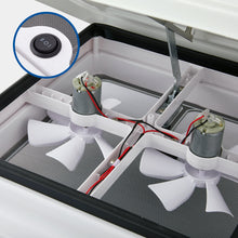 Load image into Gallery viewer, 14&quot; x 14&quot; RV Roof Vent with Dual Fan, Camper and Trailer Sunroof Cover Replacement
