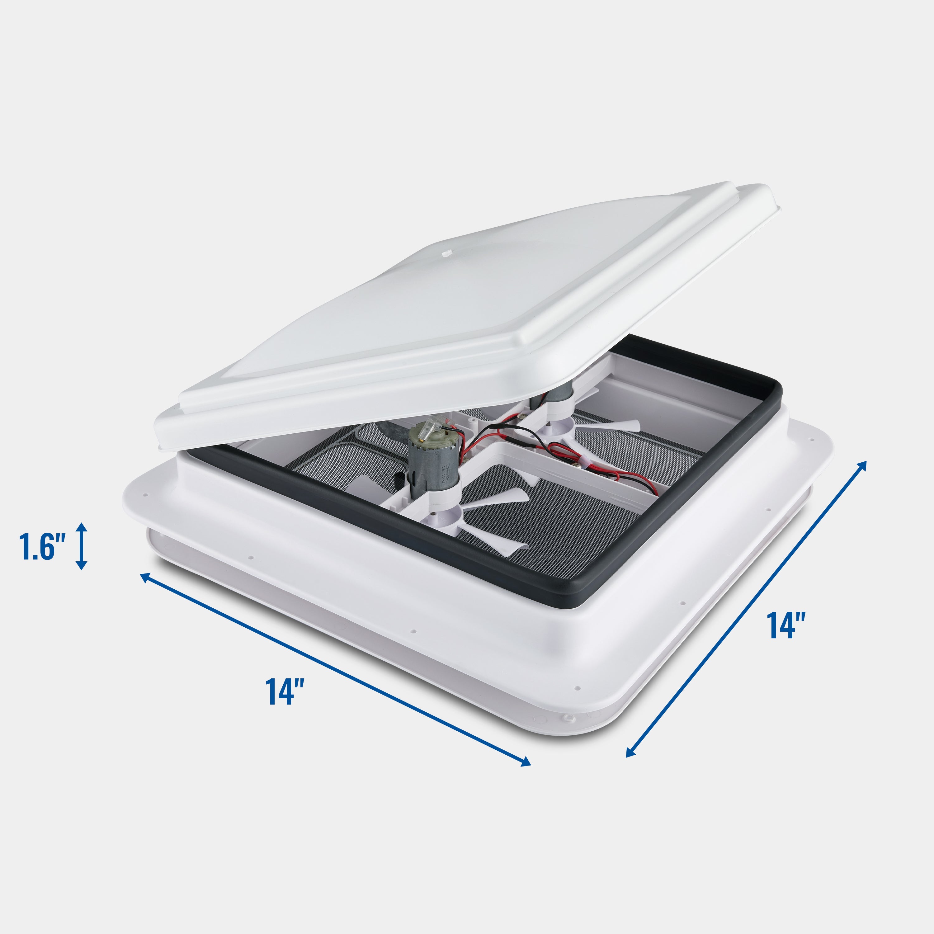 vent camper Hike Crew 14" x 14" RV Roof Vent with Dual Fan, Camper & Trailer Sunroof Cover Replacement