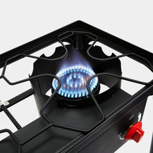 Load image into Gallery viewer, Double-Burner Outdoor Camping Stove 150,000 BTU Portable Stove w/Auto Ignition
