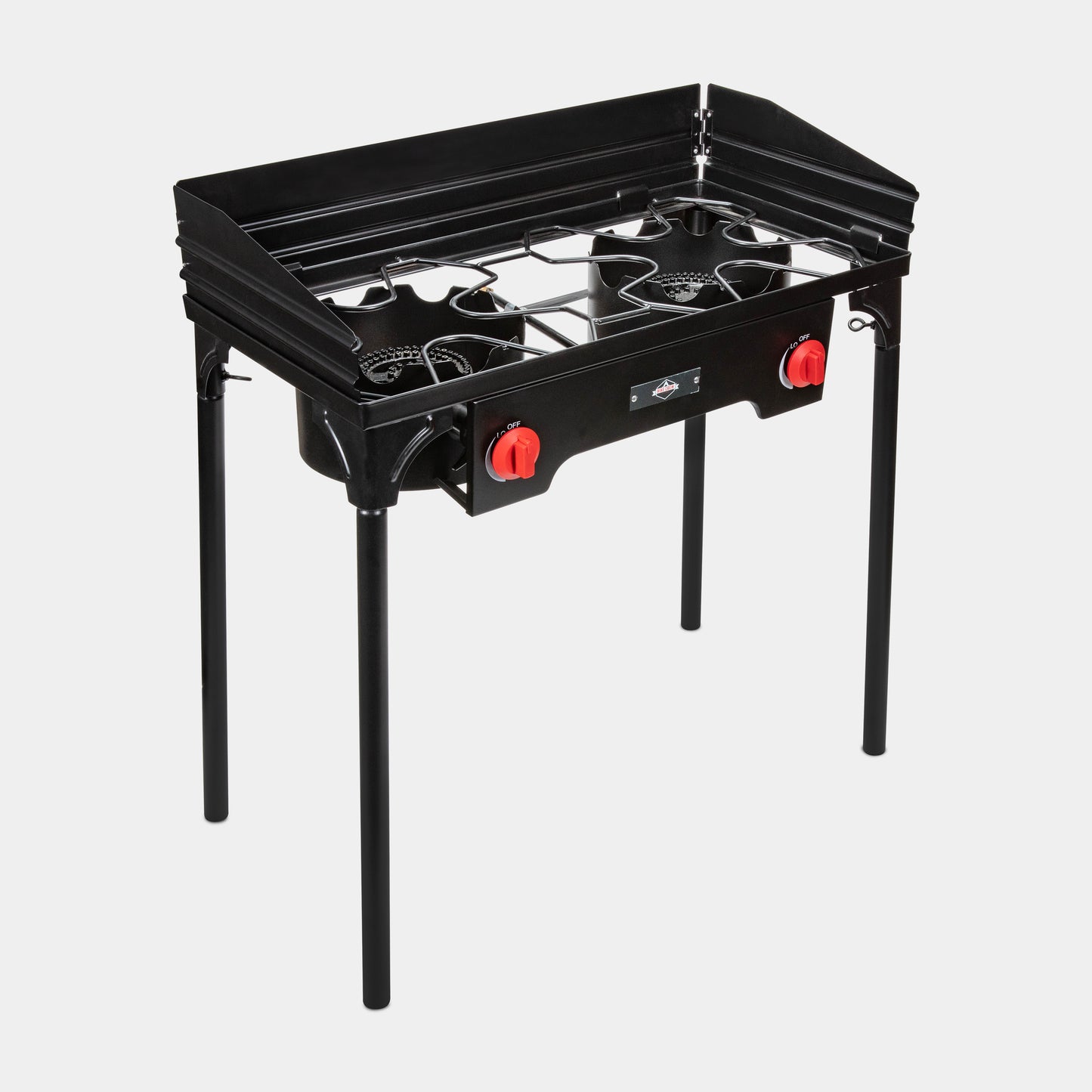 Cast Iron Portable Camping Stove, 150,000 BTU Double Burner Outdoor Camp Stove