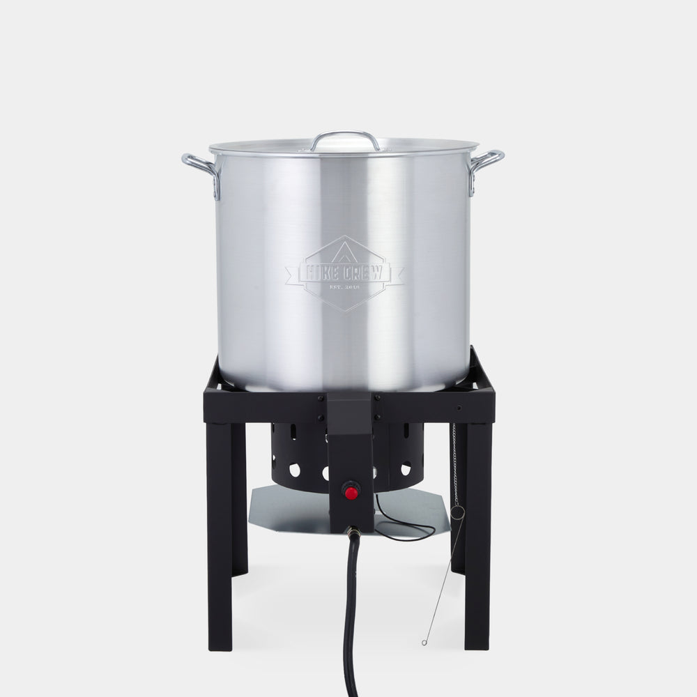 60QT Outdoor Boiling Kit with Igniter, 110,000 BTU Seafood Boil Set for Crawfish and More