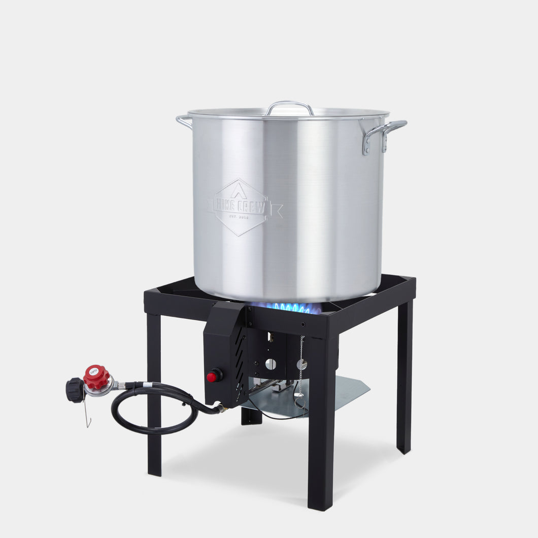 60QT Outdoor Boiling Kit with Igniter, 110,000 BTU Seafood Boil Set for Crawfish and More