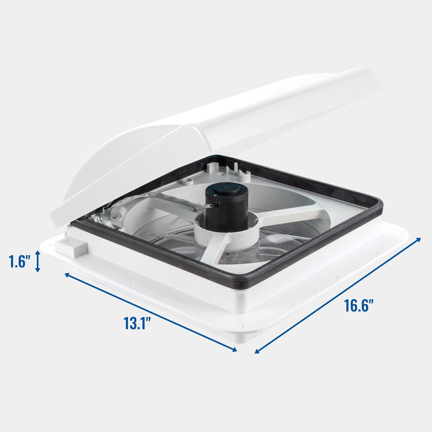 RV Roof Vent Fan, 12V 6-Speed Motorhome Fan with Intake and Exhaust