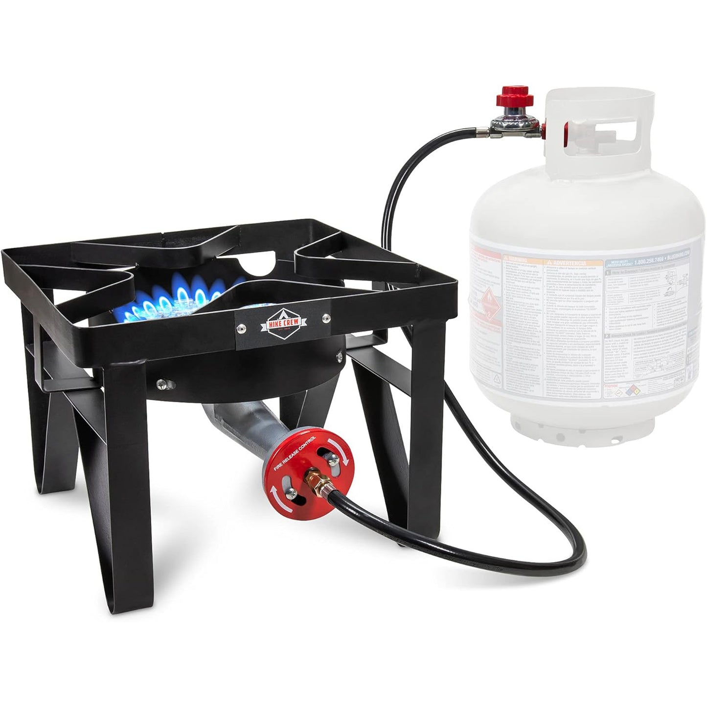 Cast Iron Portable Camping Stove, 220,000 BTU Single Burner Outdoor Camp Stove