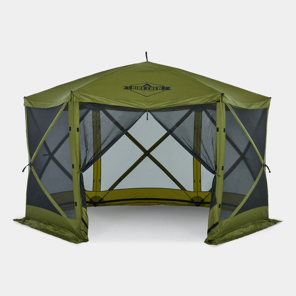 12’ x 12’ Pop Up Gazebo, 6-Sided Instant Outdoor Tent Canopy with Stakes, Ropes and More