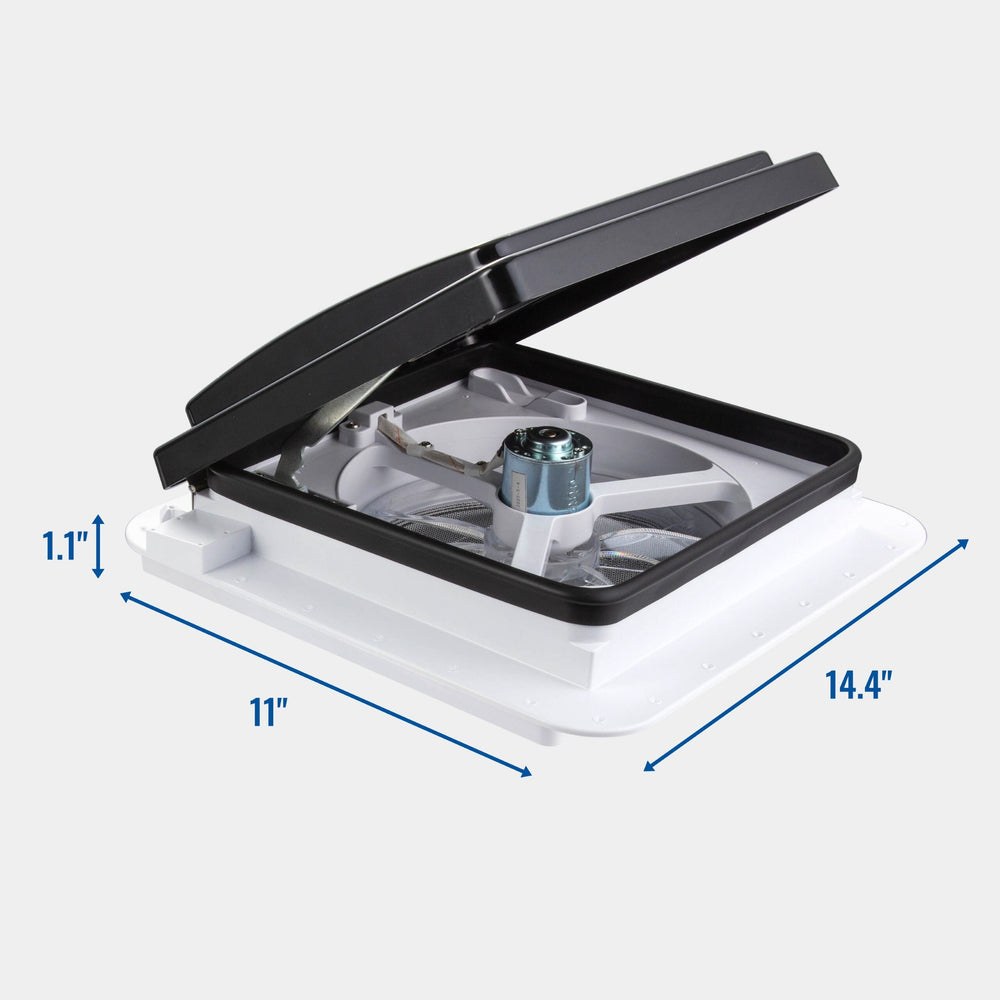 11” RV Roof Vent Fan, 12V Intake and Exhaust Manual Camper Fan