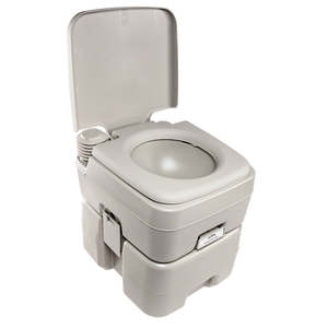 Outdoor Portable Toilet with 5.3 GAL (20L) Waste Tank and One-Touch Flush