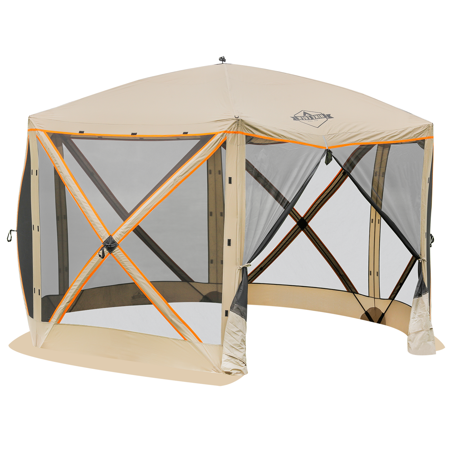 Hike Crew 6-Panel Pop-Up Screen House Gazebo 140x140 Inch